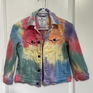 Girls Abercrombie kids 7/8 multicolor Jean jacket